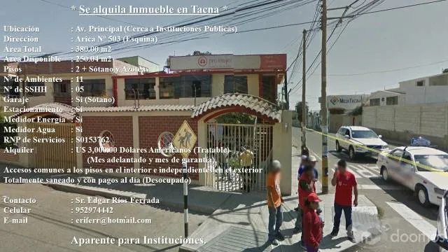 Alquiler inmueble apropiado Instituciones - 1