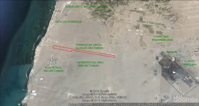 REMATO TERRENO DE 53 HECTÁREAS COSTADO DEL AEROPUERTO DE PISCO ZONIFICACIÓN INDUSTRIAL I2 INSCRITO REGISTROS PÚBLICOS - 1