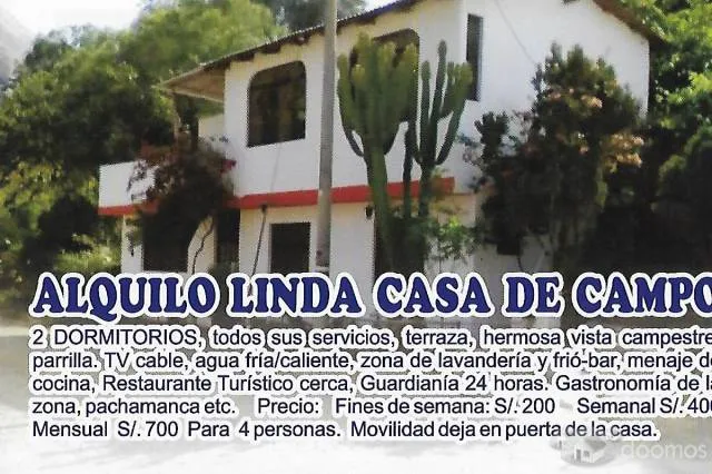 ALQUILO LINDA CASA DE CAMPO - 1