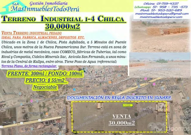 Remate Terreno Industrial I4 en Chilca 30,000m2 — foto 6