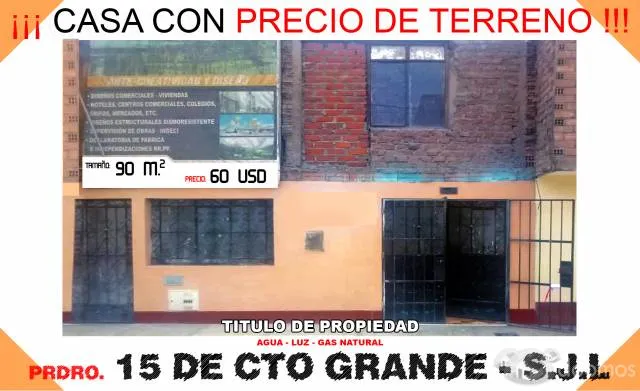 REMATE CASA A PRECIO DE TERRENO - 1