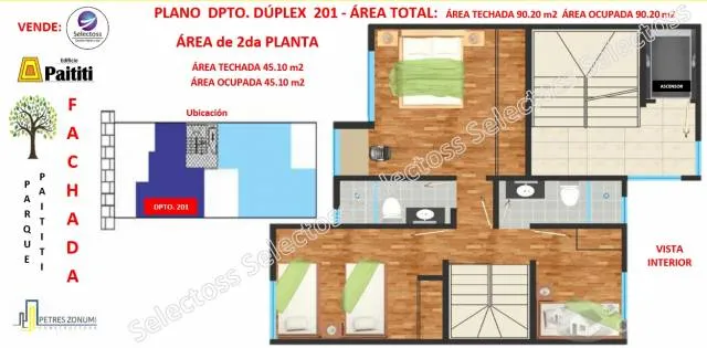 VEN TA DÚPLEX SAN MIGUEL EN PRE VENTA  3 DORM. VISTA Y FRENTE A PARQUE — foto 6