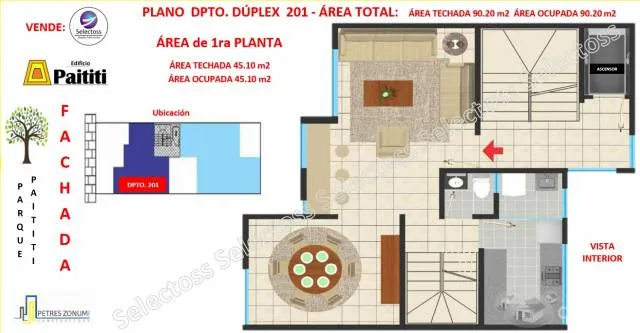 VEN TA DÚPLEX SAN MIGUEL EN PRE VENTA  3 DORM. VISTA Y FRENTE A PARQUE — foto 7