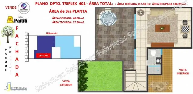 VENTA TRIPLEX EN PRE VENTA VISTA Y FRENTE A PARQUE 3 DORM. — foto 13