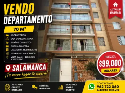VENDO MODERNO DEPARTAMENTO DE 70 M2 EN SALAMANCA