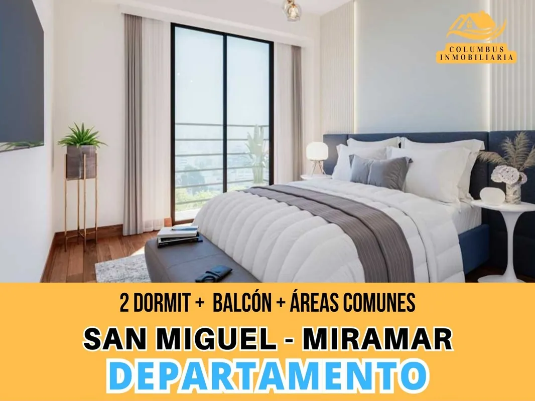 San Miguel MIRAMAR - Dpto de 2 dormitorios + Balcón Frontal + Áreas Comunes - 1