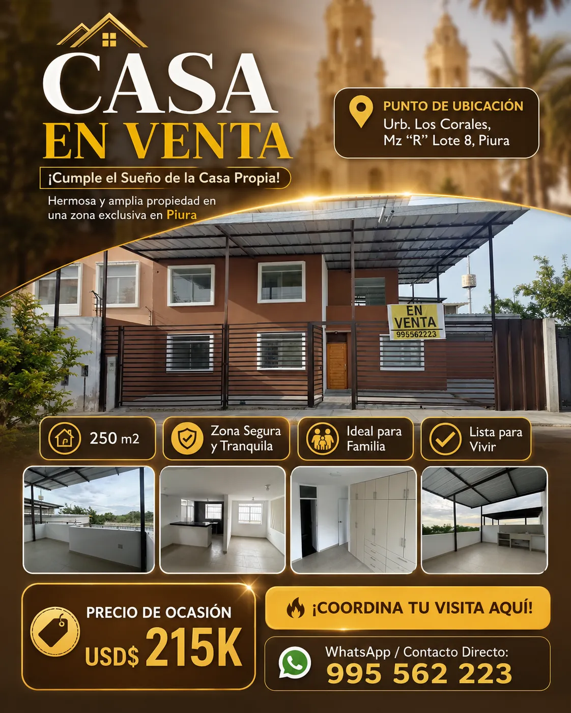 🏡 CASA EN VENTA EN PIURA – URB. LOS CORALES - 1