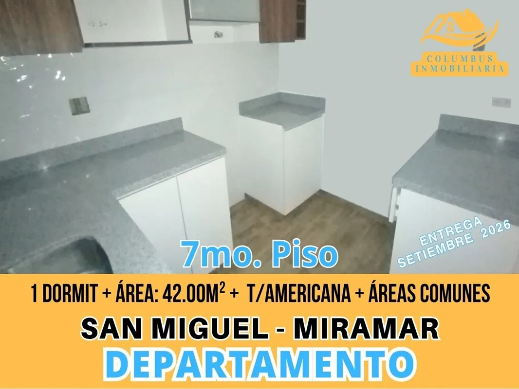 SAN MIGUEL - Dpto de 1 Dormit + Cocina t/Americana + Áreas Comunes (Aproveche los Descuentos) - 1