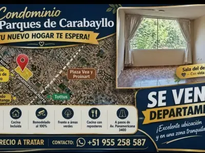 🌟 ¡Impecable! Dpto 63m² Remodelado + Cochera en Los Parques de Carabayllo